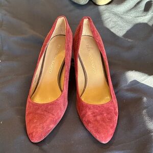 Franco Sarto Burgundy Suede Heels